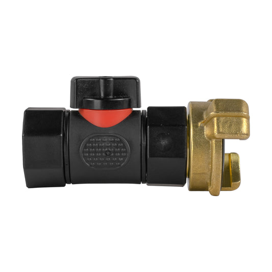 Geka Type Connector with In-Line BSPF Threaded Valve - Best4Trade-Retail Garden watering