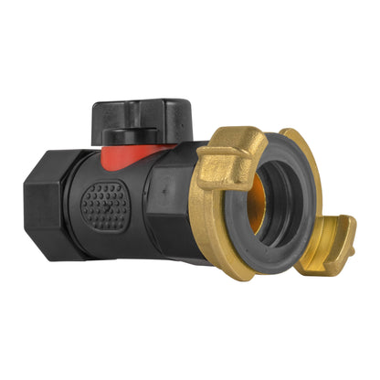 Geka Type Connector with In-Line BSPF Threaded Valve - Best4Trade-Retail Garden watering