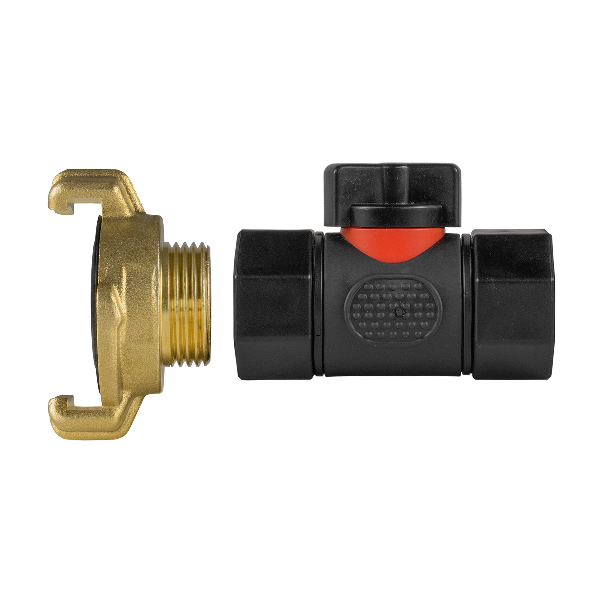 Geka Type Connector with In-Line BSPF Threaded Valve - Best4Trade-Retail Garden watering