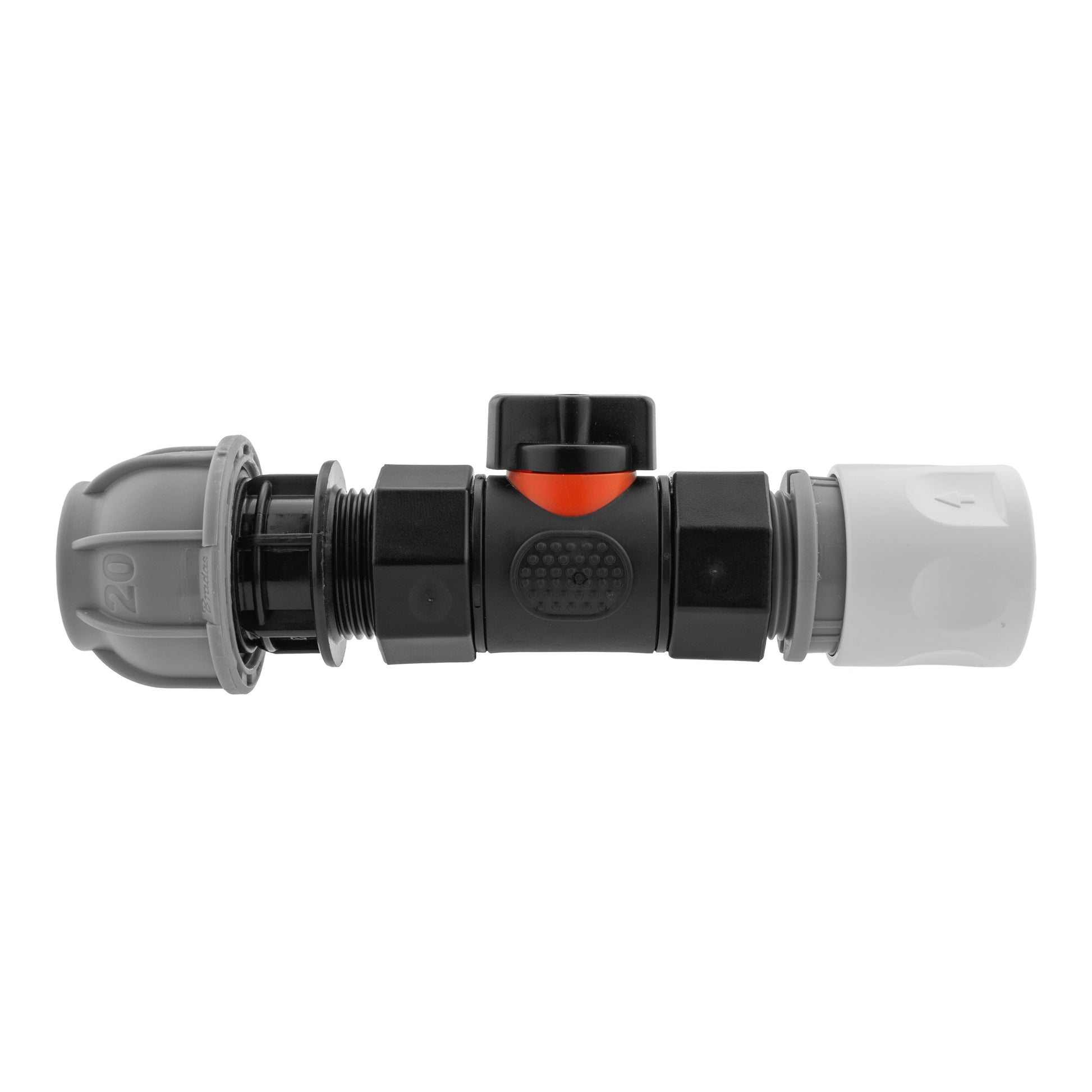 Hose Connector WL with In-Line BSPF Valve and 20mm MDPE Straight - Best4Trade-Retail Garden watering