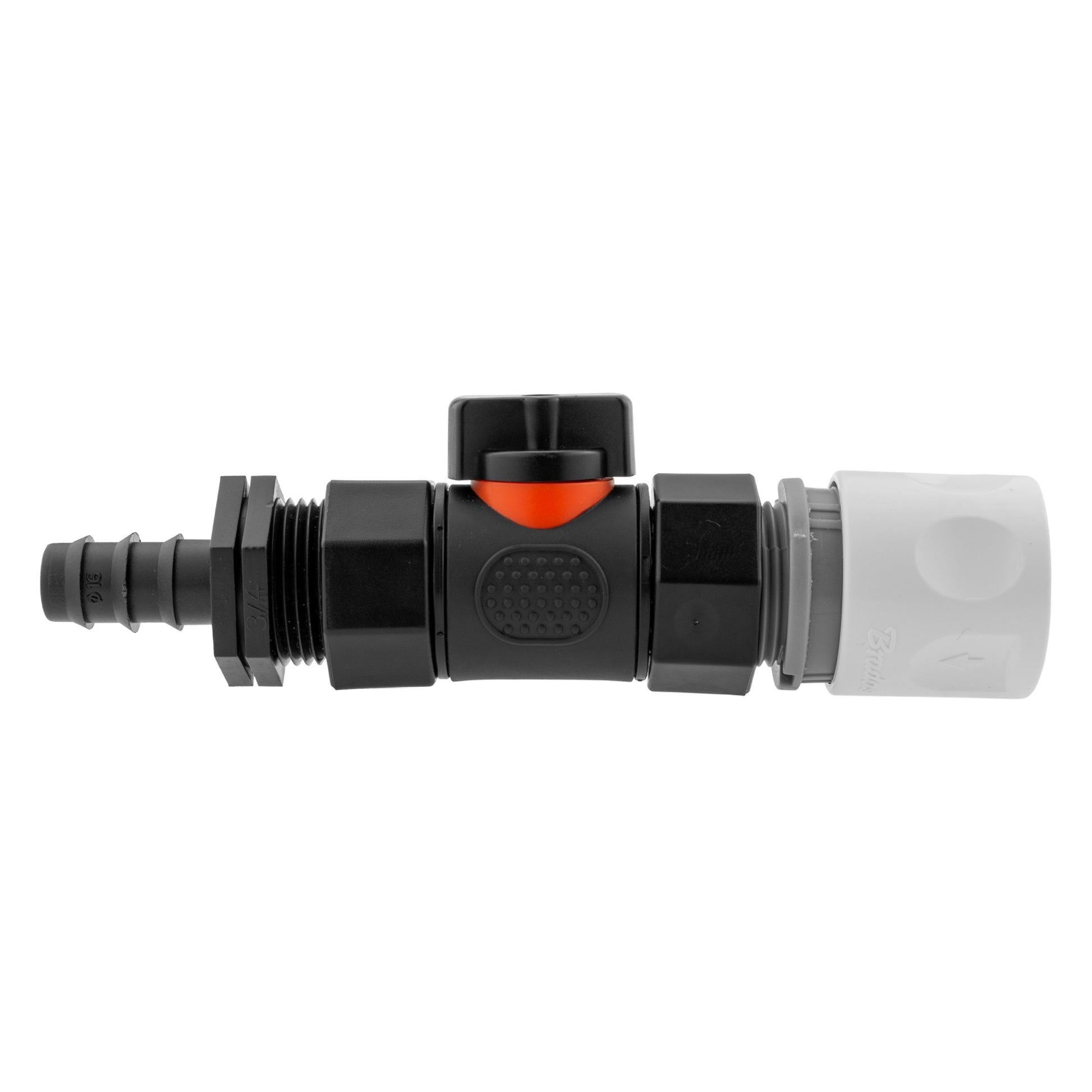 Hose Connector WL with In-Line BSPF Valve and 16mm Barbed Straight - Best4Trade-Retail Garden watering