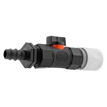 Hose Connector WL with In-Line BSPF Valve and 16mm Barbed Straight - Best4Trade-Retail Garden watering