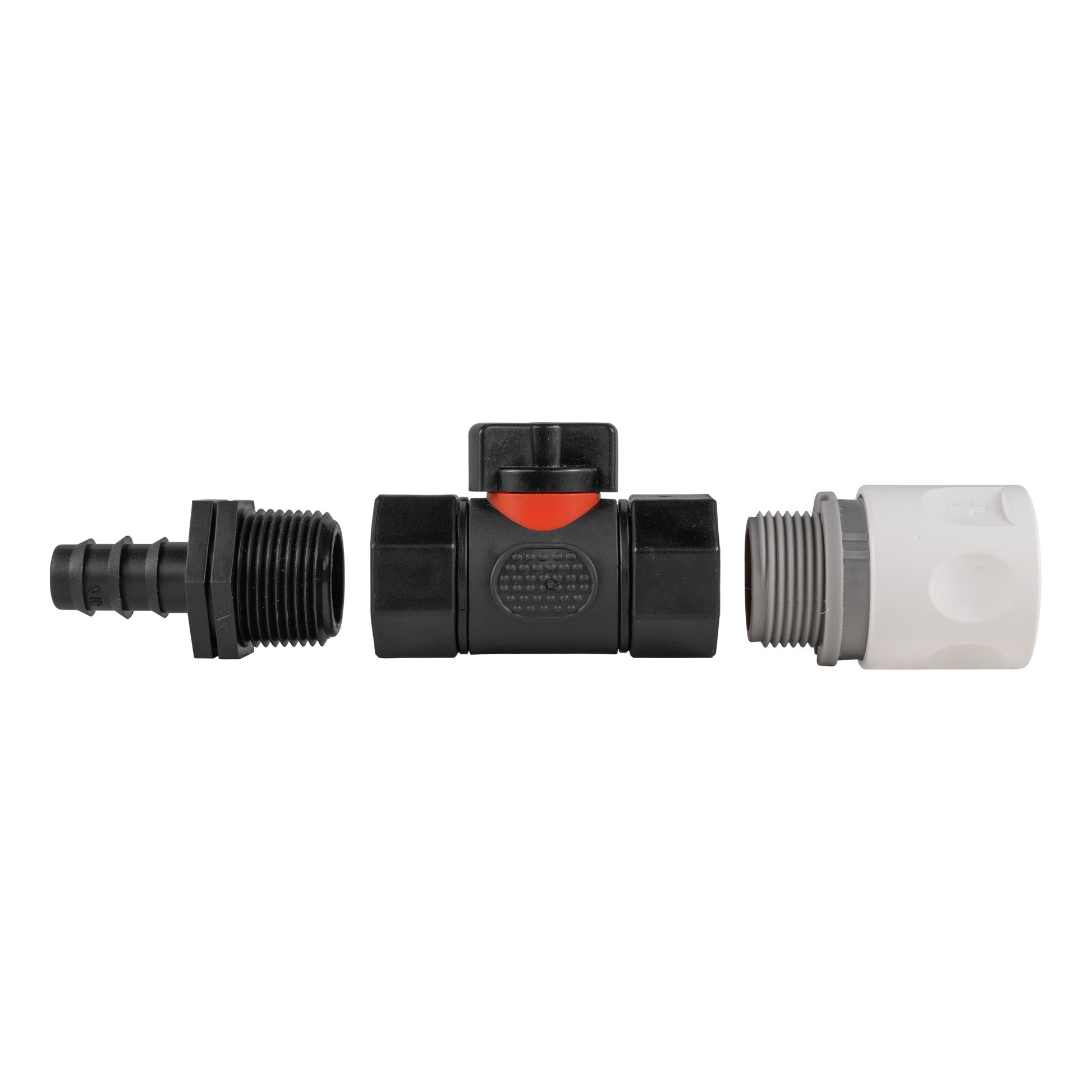 Hose Connector WL with In-Line BSPF Valve and 16mm Barbed Straight - Best4Trade-Retail Garden watering