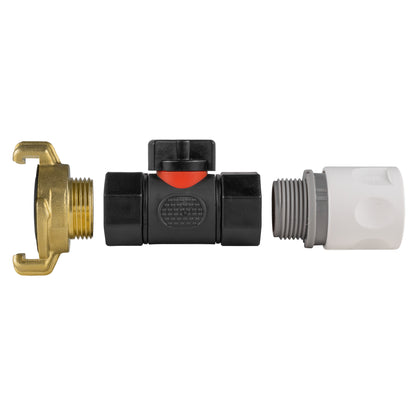 Hose Connector WL with In-Line BSPF Valve and Geka Type Connector - Best4Trade-Retail Garden watering