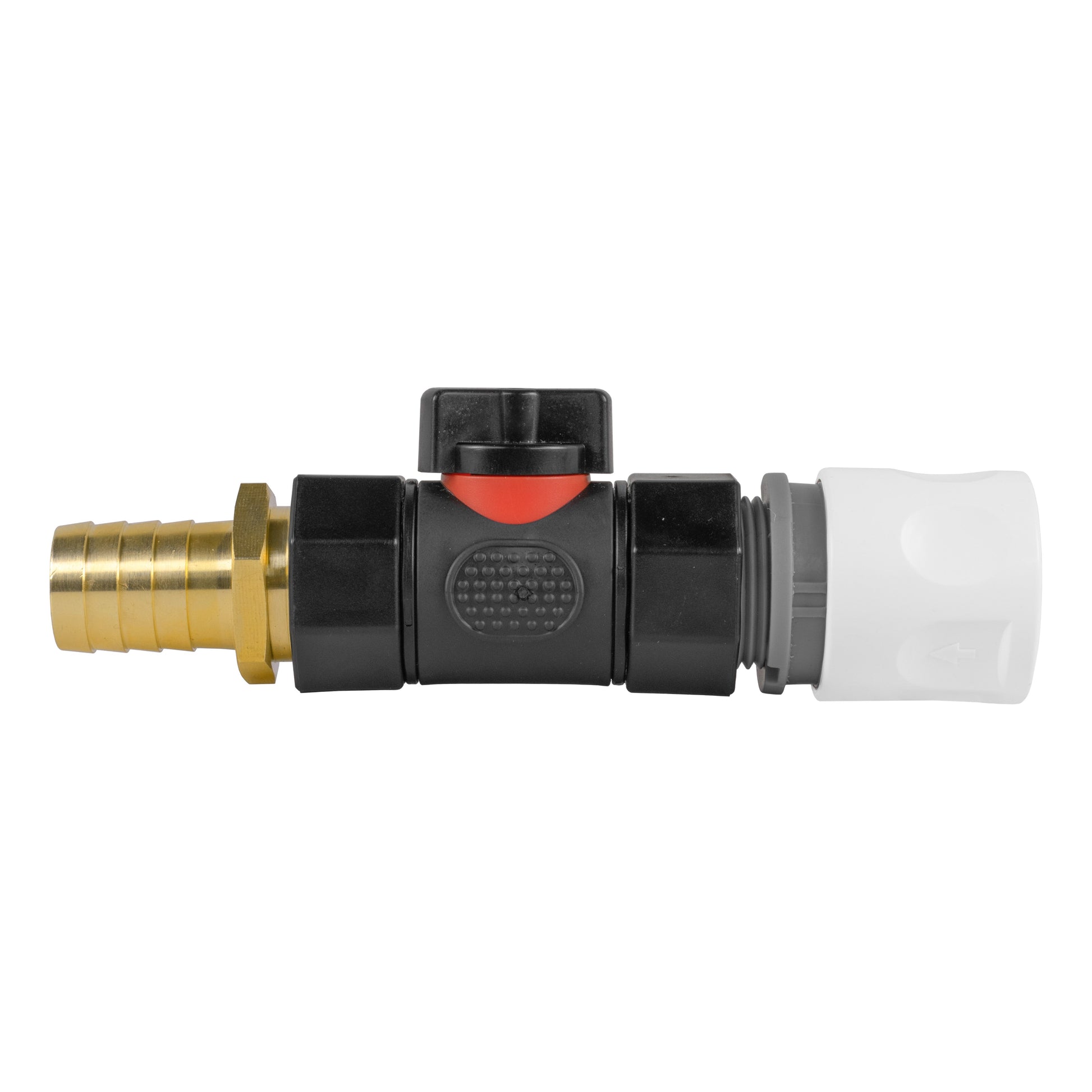 Hose Connector WL with In-Line BSPF Valve and 19mm Brass Barb - Best4Trade-Retail Garden watering