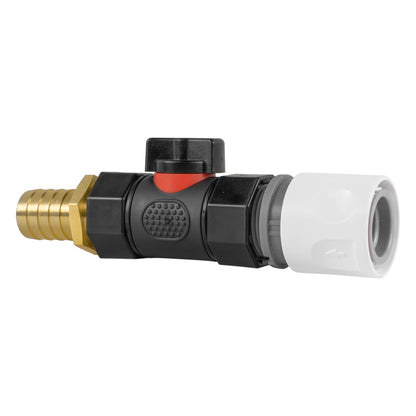Hose Connector WL with In-Line BSPF Valve and 19mm Brass Barb - Best4Trade-Retail Garden watering