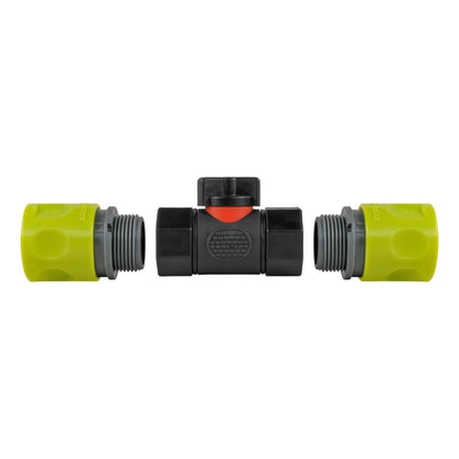 In-Line BSPF Valve with 2 x Hose Connectors Lime - Best4Trade-Retail Garden watering