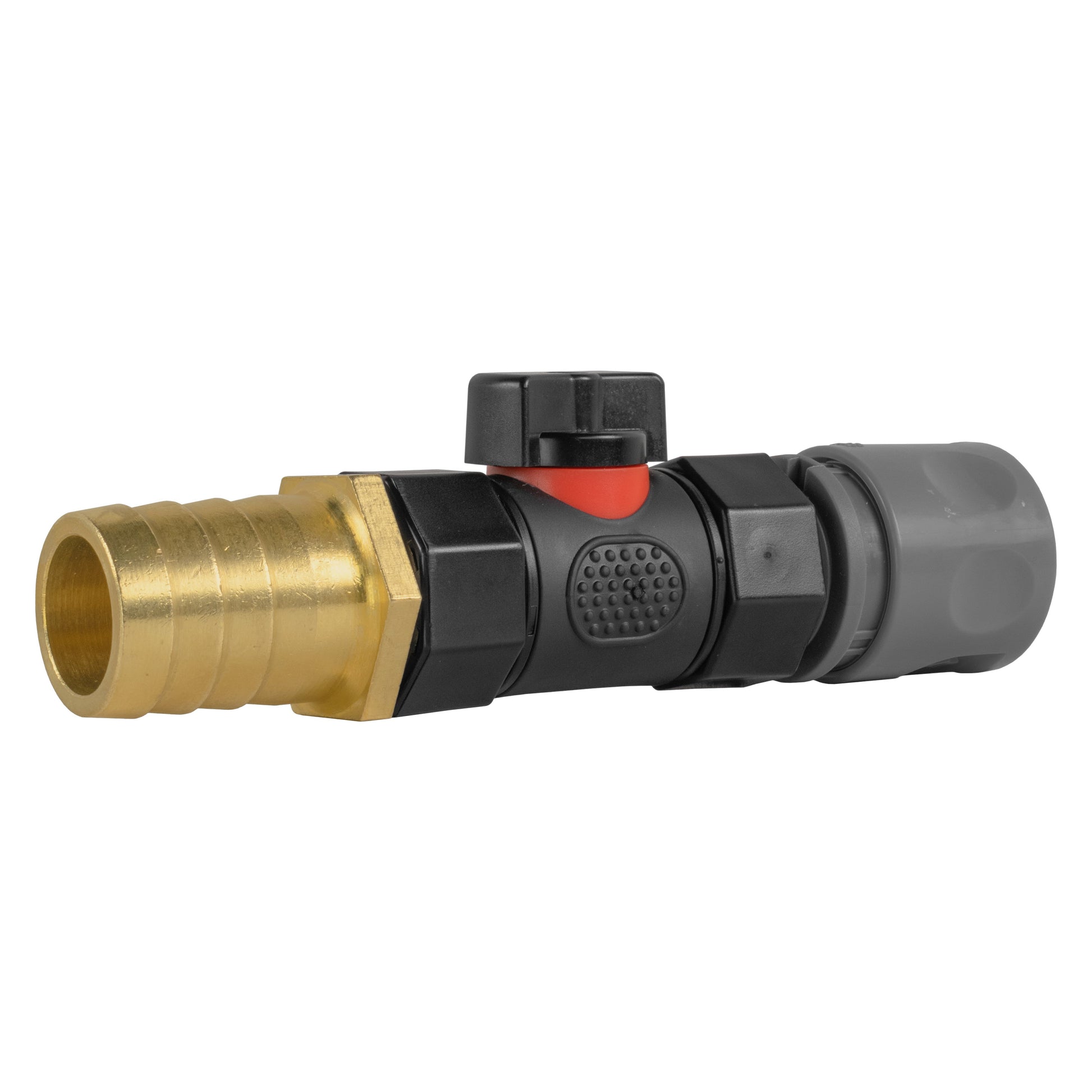 Hose Connector Lime with In-Line BSPF Valve and 25mm Brass Barb - Best4Trade-Retail Garden watering