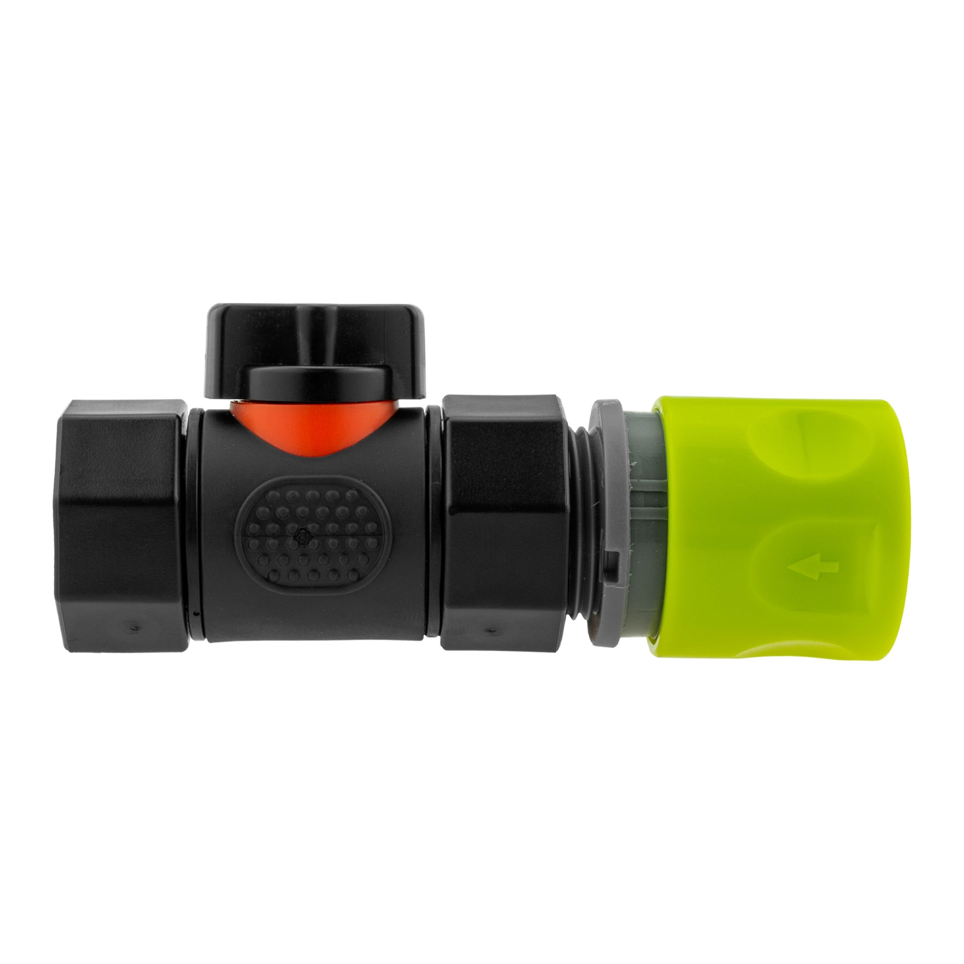 Hose Connector Lime with In-Line BSPF Threaded Valve - Best4Trade-Retail Garden watering