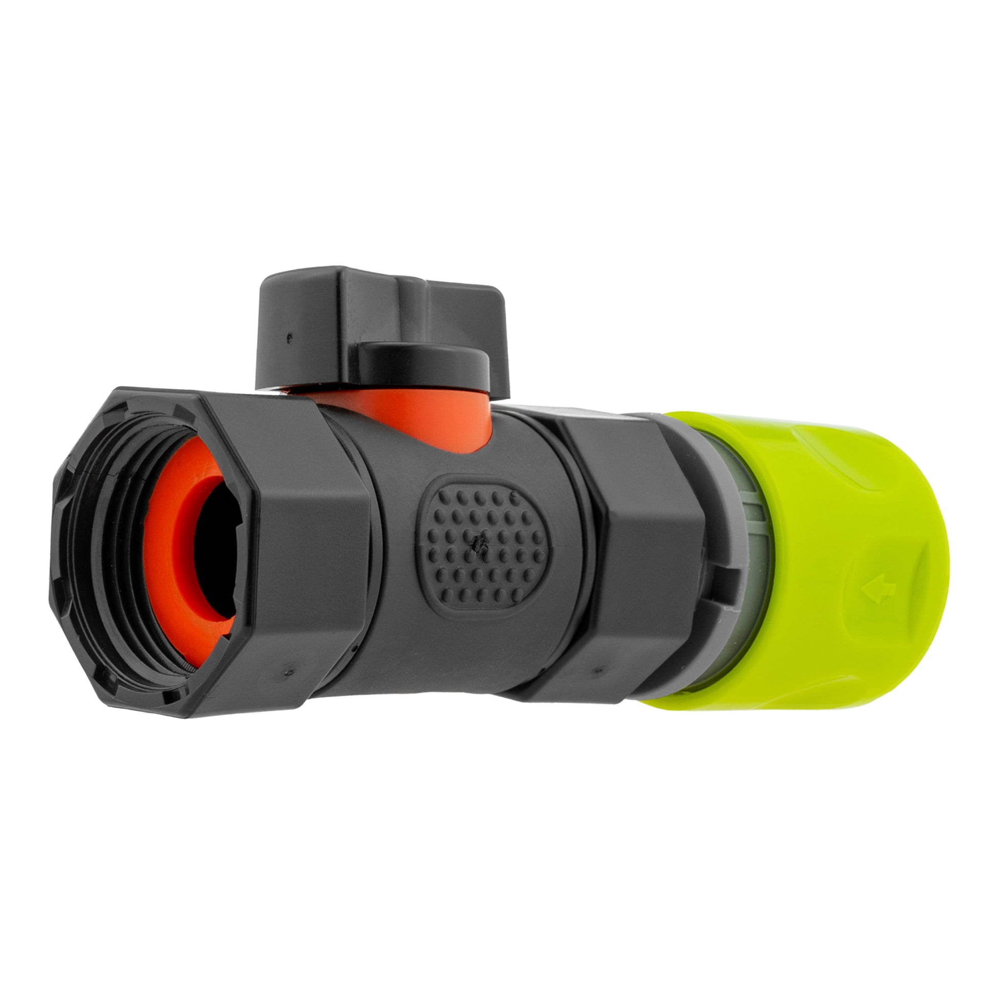 Hose Connector Lime with In-Line BSPF Threaded Valve - Best4Trade-Retail Garden watering