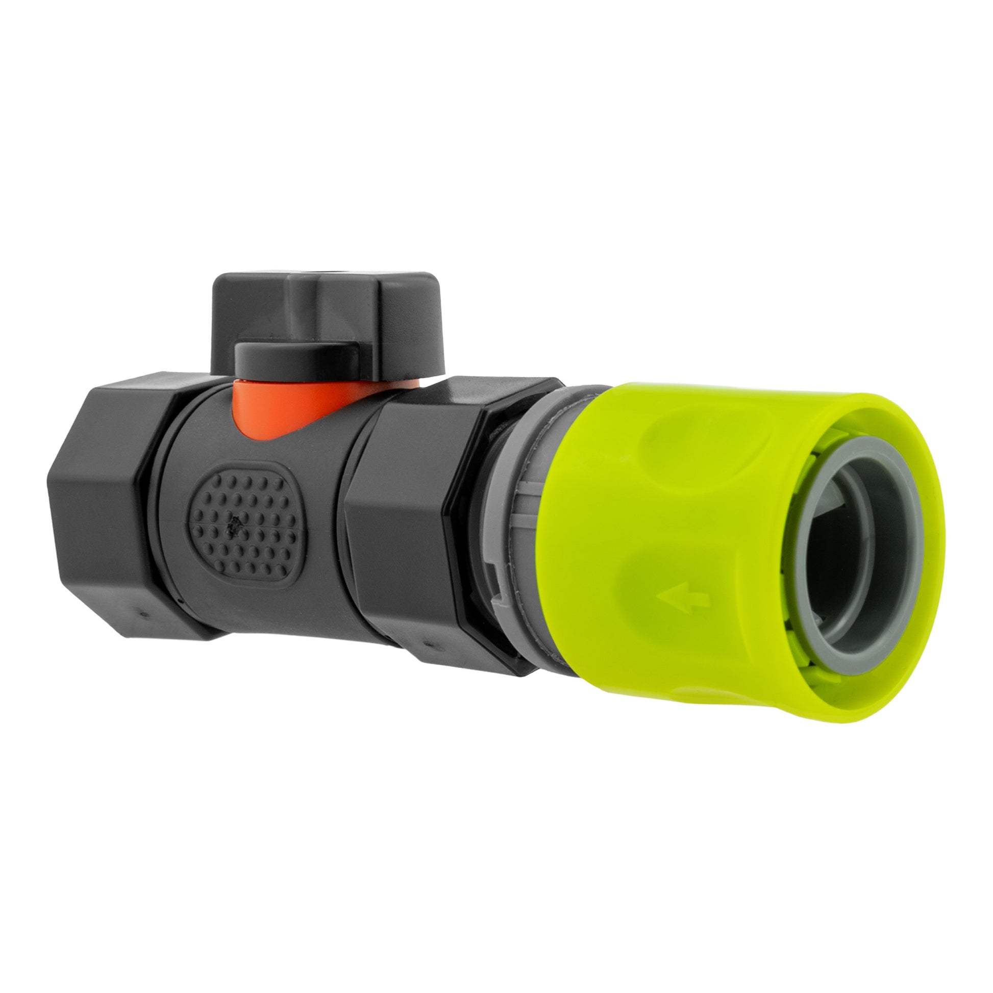Hose Connector Lime with In-Line BSPF Threaded Valve - Best4Trade-Retail Garden watering