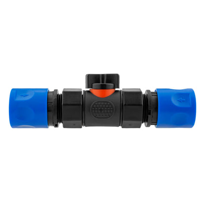 In-Line BSPF Valve with 2 x Hose Connectors Blue - Best4Trade-Retail Garden watering