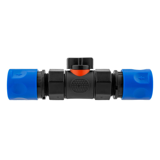 In-Line BSPF Valve with 2 x Hose Connectors Blue - Best4Trade-Retail Garden watering