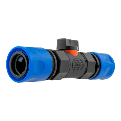 In-Line BSPF Valve with 2 x Hose Connectors Blue - Best4Trade-Retail Garden watering