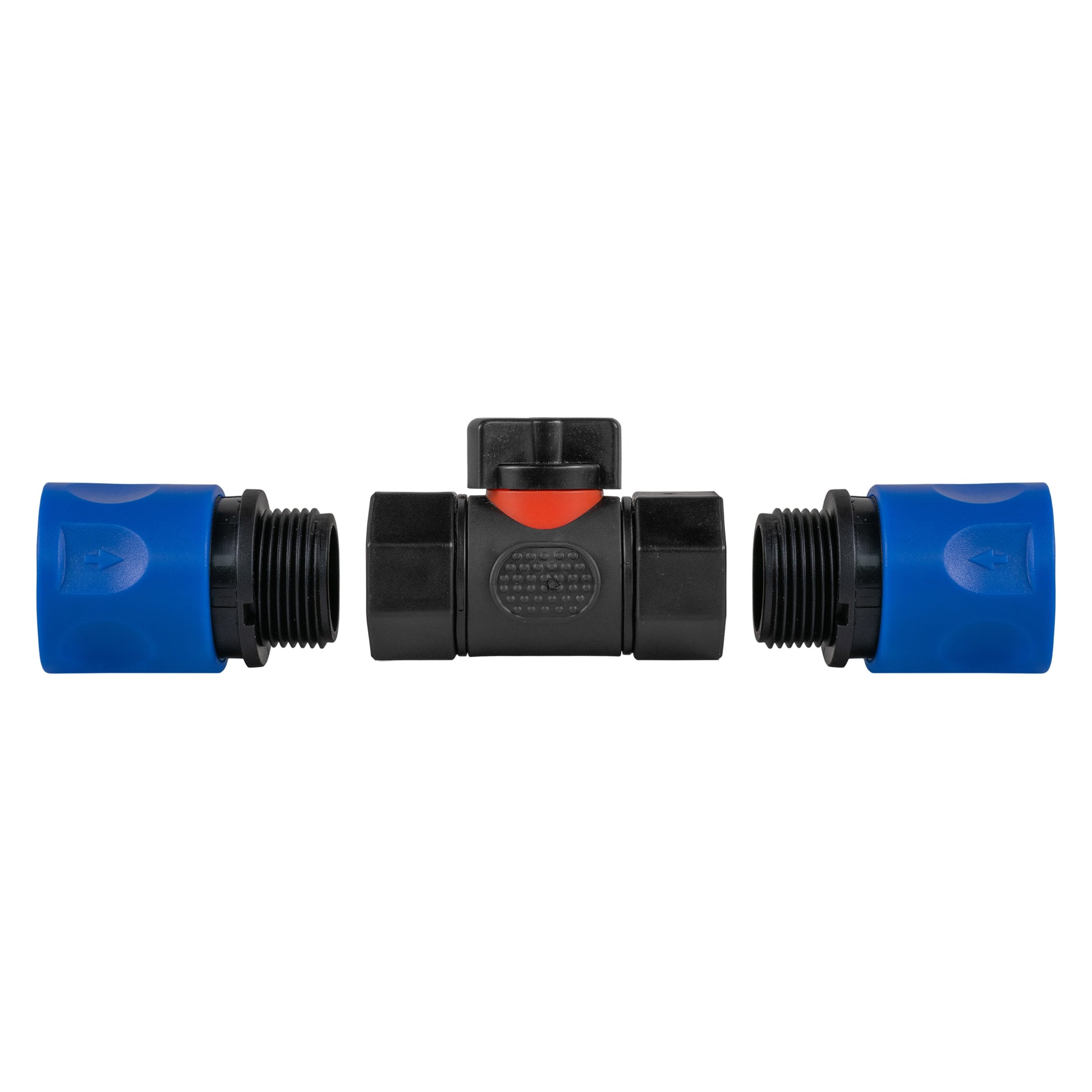 In-Line BSPF Valve with 2 x Hose Connectors Blue - Best4Trade-Retail Garden watering