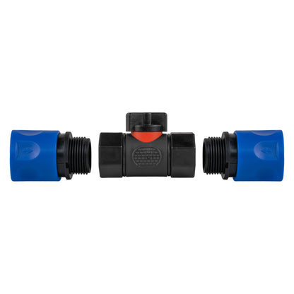 In-Line BSPF Valve with 2 x Hose Connectors Blue - Best4Trade-Retail Garden watering
