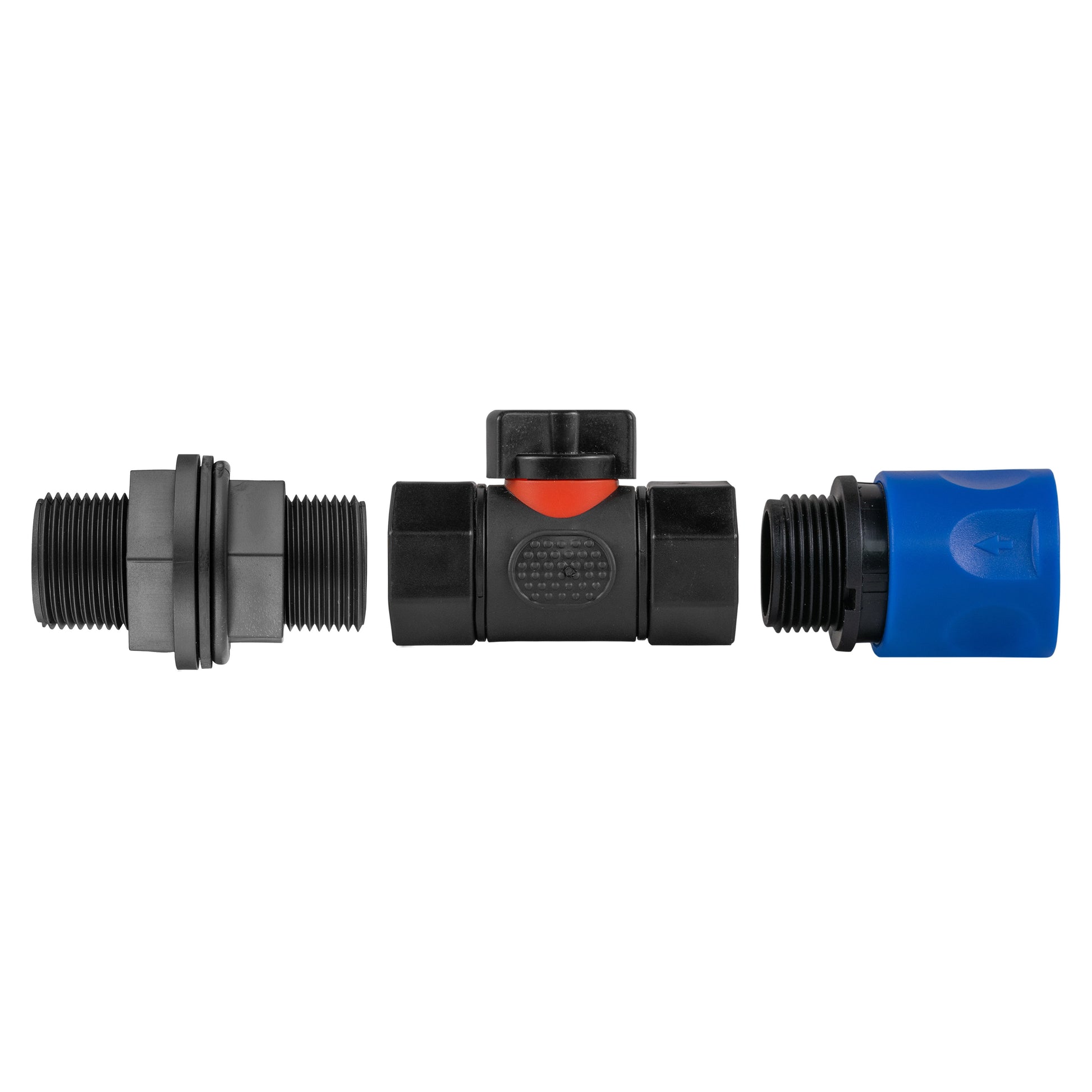 Hose Connector Blue with In-Line BSPF Valve and Water Butt Connector - Best4Trade-Retail Garden watering