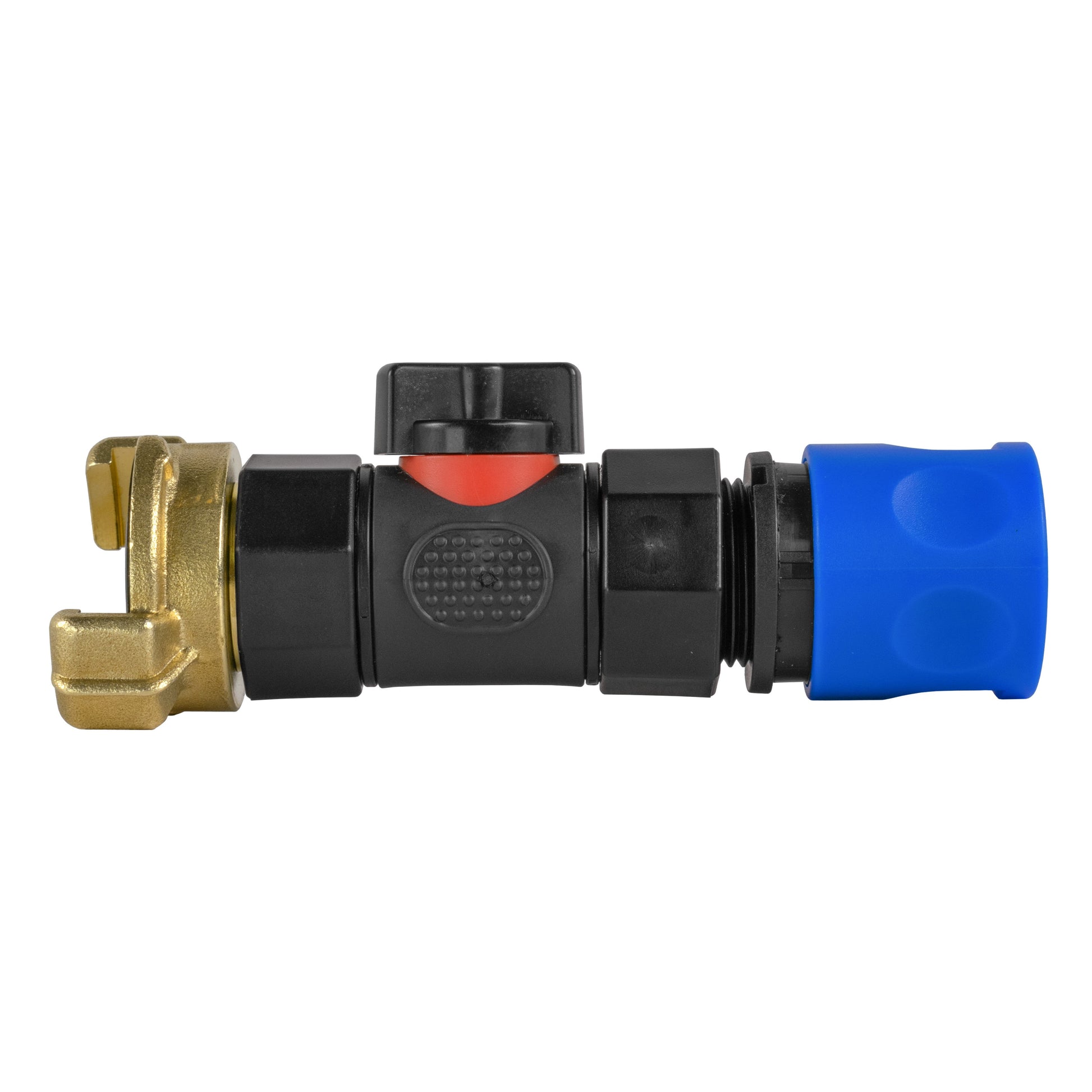 Hose Connector Blue with In-Line BSPF Valve and Geka Type Connector - Best4Trade-Retail Garden watering