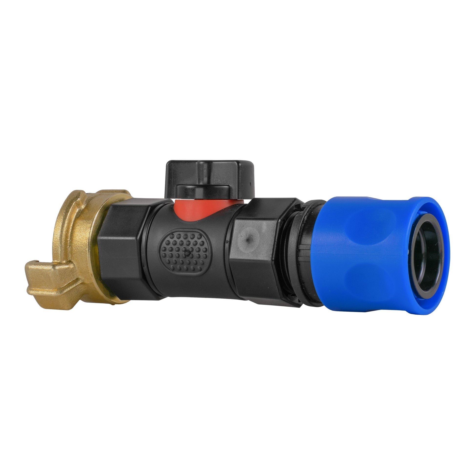 Hose Connector Blue with In-Line BSPF Valve and Geka Type Connector - Best4Trade-Retail Garden watering