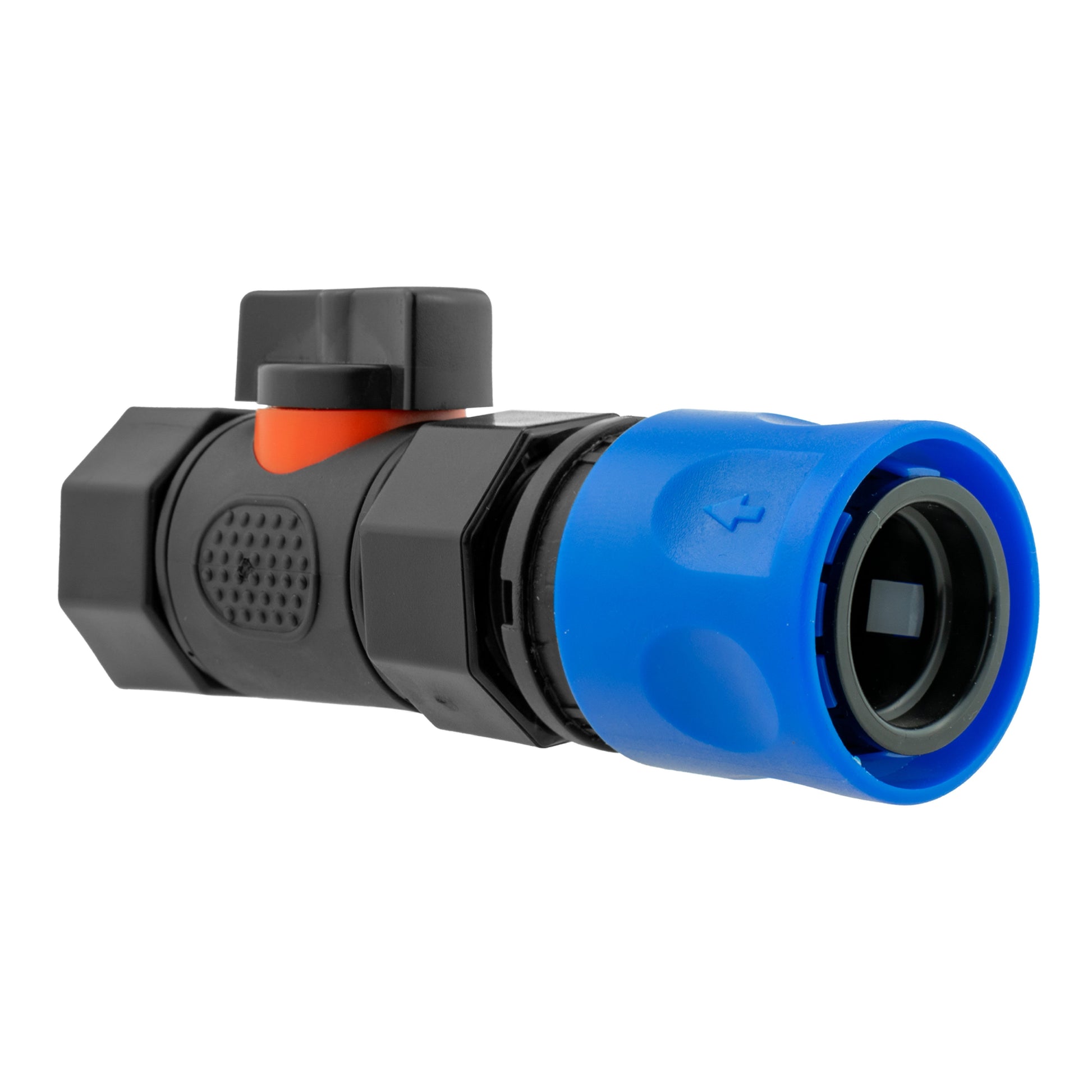 Hose Connector Blue with In-Line BSPF Threaded Valve - Best4Trade-Retail Garden watering