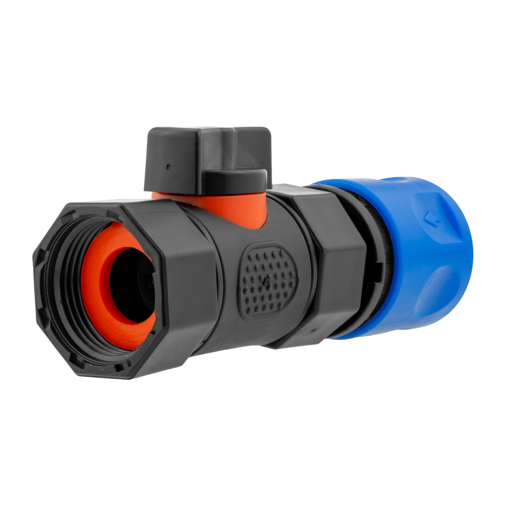Hose Connector Blue with In-Line BSPF Threaded Valve - Best4Trade-Retail Garden watering
