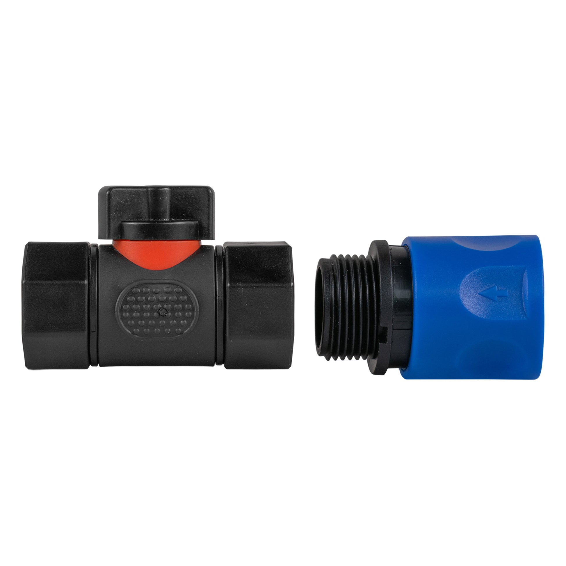 Hose Connector Blue with In-Line BSPF Threaded Valve - Best4Trade-Retail Garden watering