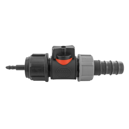 4mm Barb Micro Connector with In-Line BSPM Valve and 20mm Barbed Straight - Best4Trade-Retail Garden watering