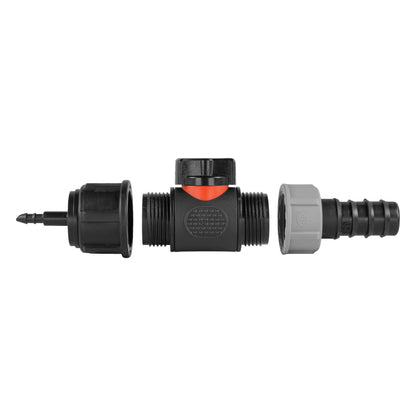4mm Barb Micro Connector with In-Line BSPM Valve and 20mm Barbed Straight - Best4Trade-Retail Garden watering