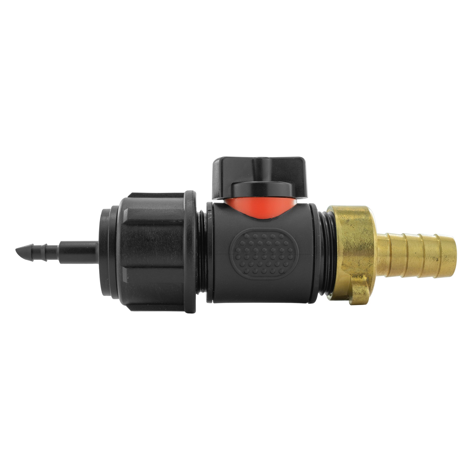 4mm Barb Micro Connector with In-Line BSPM Valve and 13mm Brass Barb - Best4Trade-Retail Garden watering