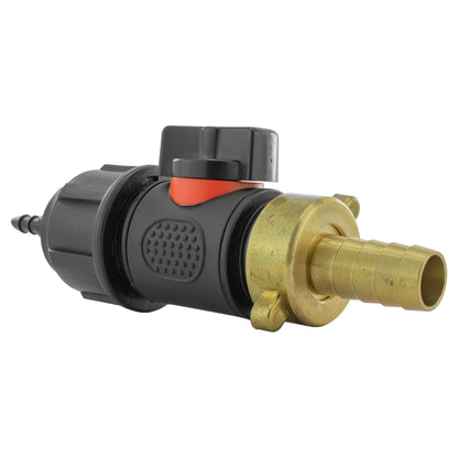 4mm Barb Micro Connector with In-Line BSPM Valve and 13mm Brass Barb - Best4Trade-Retail Garden watering