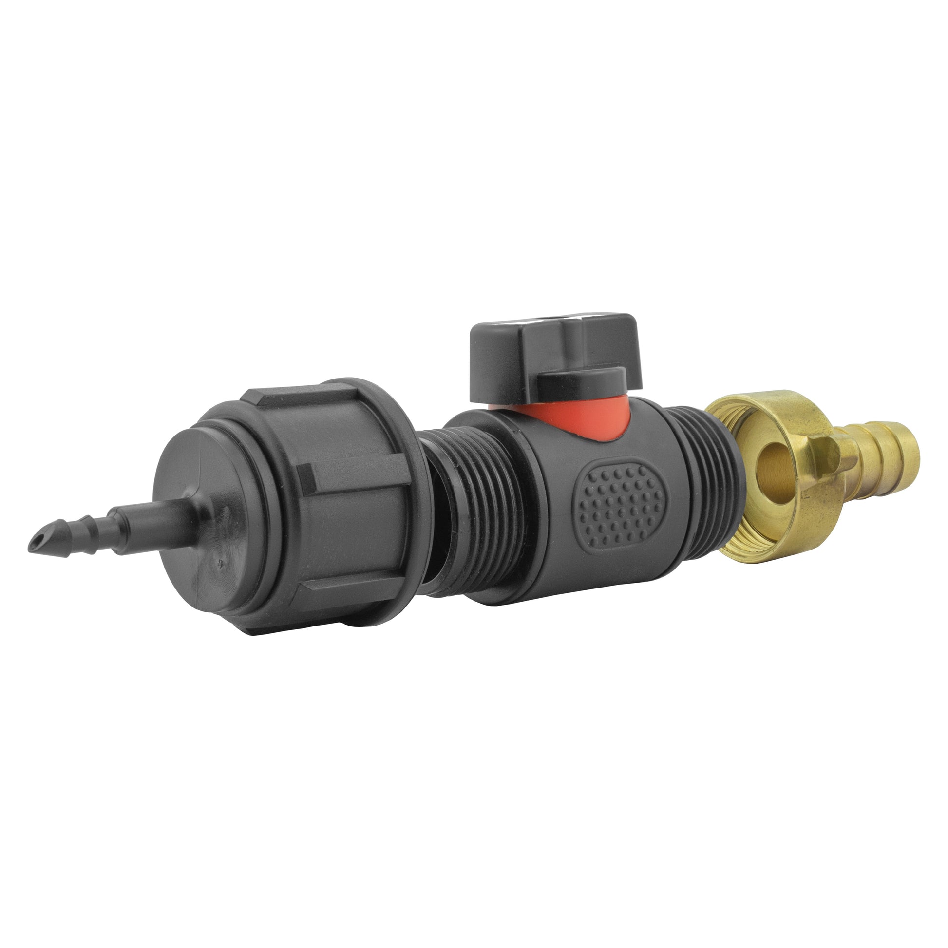 4mm Barb Micro Connector with In-Line BSPM Valve and 13mm Brass Barb - Best4Trade-Retail Garden watering