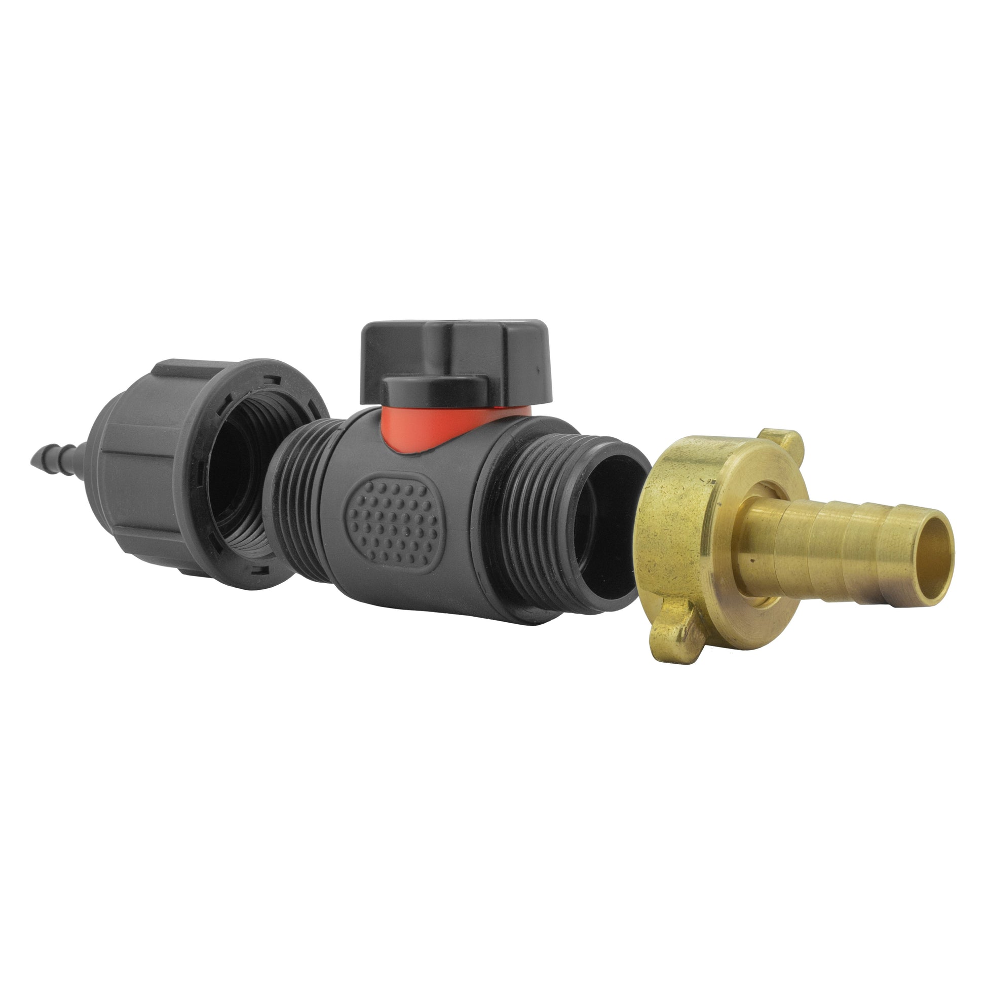 4mm Barb Micro Connector with In-Line BSPM Valve and 13mm Brass Barb - Best4Trade-Retail Garden watering