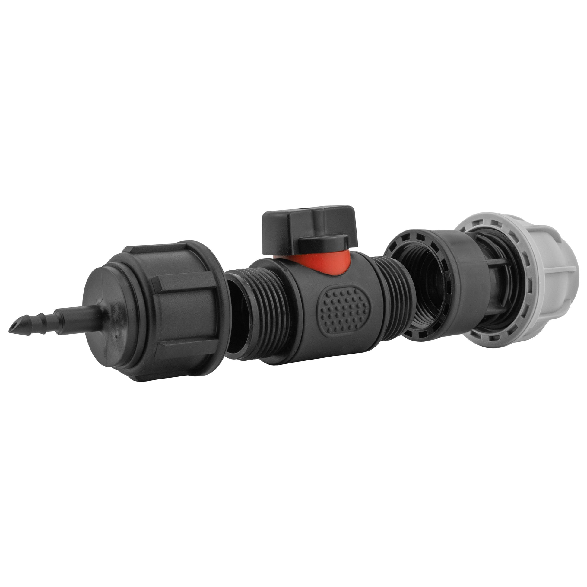 4mm Barb Micro Connector with In-Line BSPM Valve and 20mm MDPE Straight - Best4Trade-Retail Garden watering