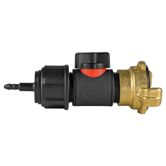 4mm Barb Micro Connector with In-Line BSPM Valve and Geka Type Connector - Best4Trade-Retail Garden watering