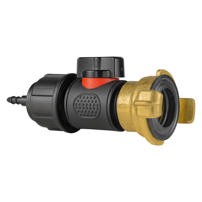 4mm Barb Micro Connector with In-Line BSPM Valve and Geka Type Connector - Best4Trade-Retail Garden watering