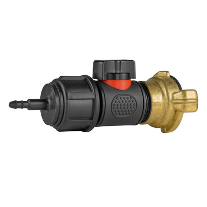 4mm Barb Micro Connector with In-Line BSPM Valve and Geka Type Connector - Best4Trade-Retail Garden watering