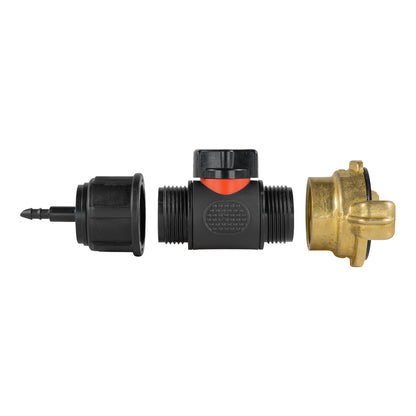 4mm Barb Micro Connector with In-Line BSPM Valve and Geka Type Connector - Best4Trade-Retail Garden watering