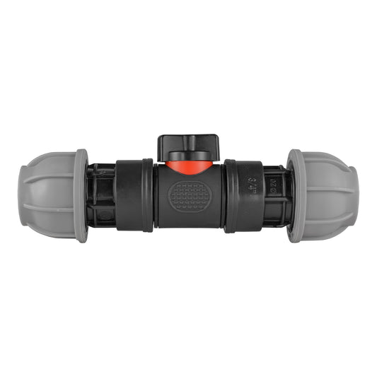 In-Line BSPM Valve with 2 x 20mm MDPE Straight Connectors - Best4Trade-Retail Garden watering
