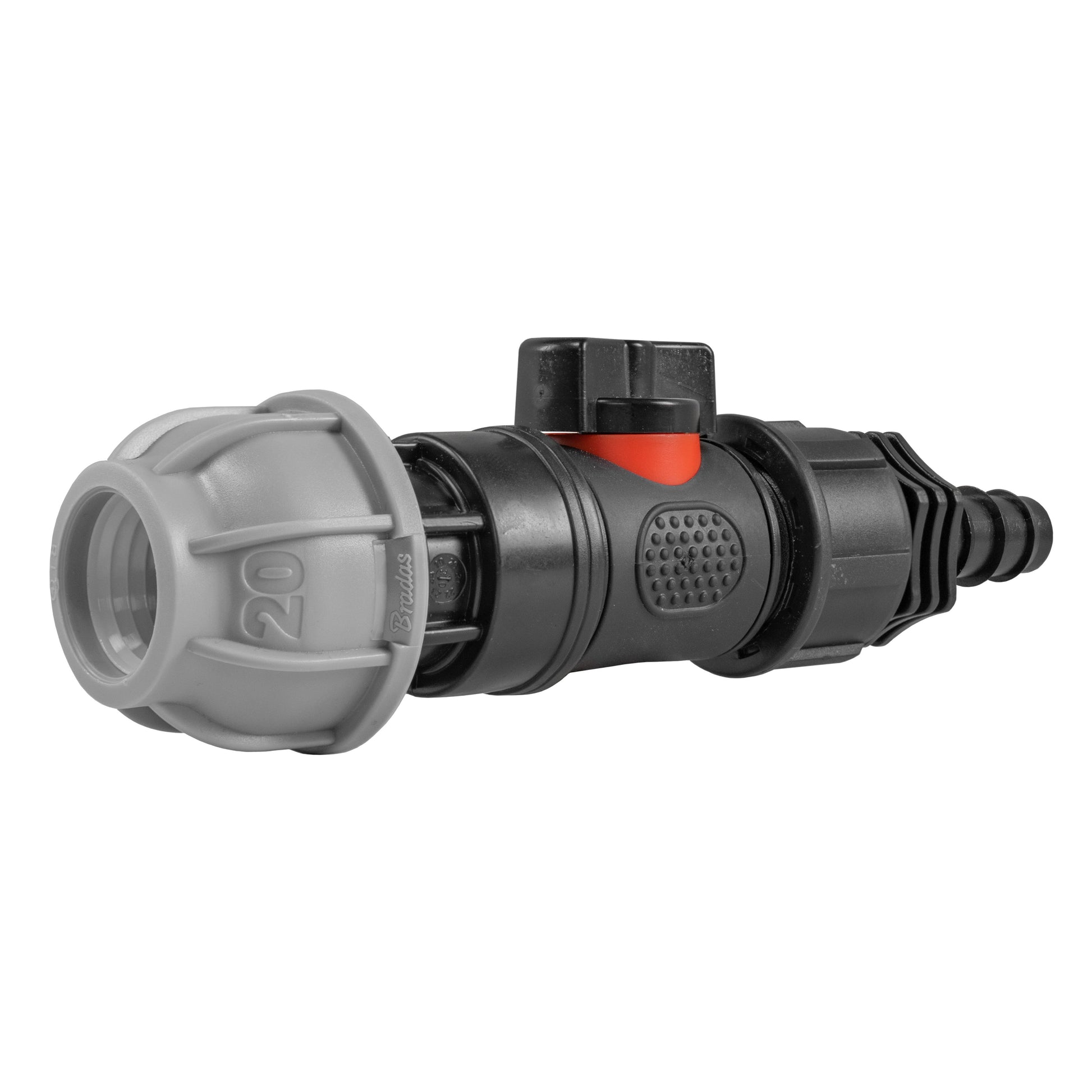 20mm MDPE Straight with In-Line BSPM Valve and 16mm Barbed Straight - Best4Trade-Retail Garden watering