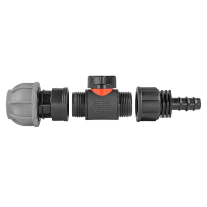 20mm MDPE Straight with In-Line BSPM Valve and 16mm Barbed Straight - Best4Trade-Retail Garden watering