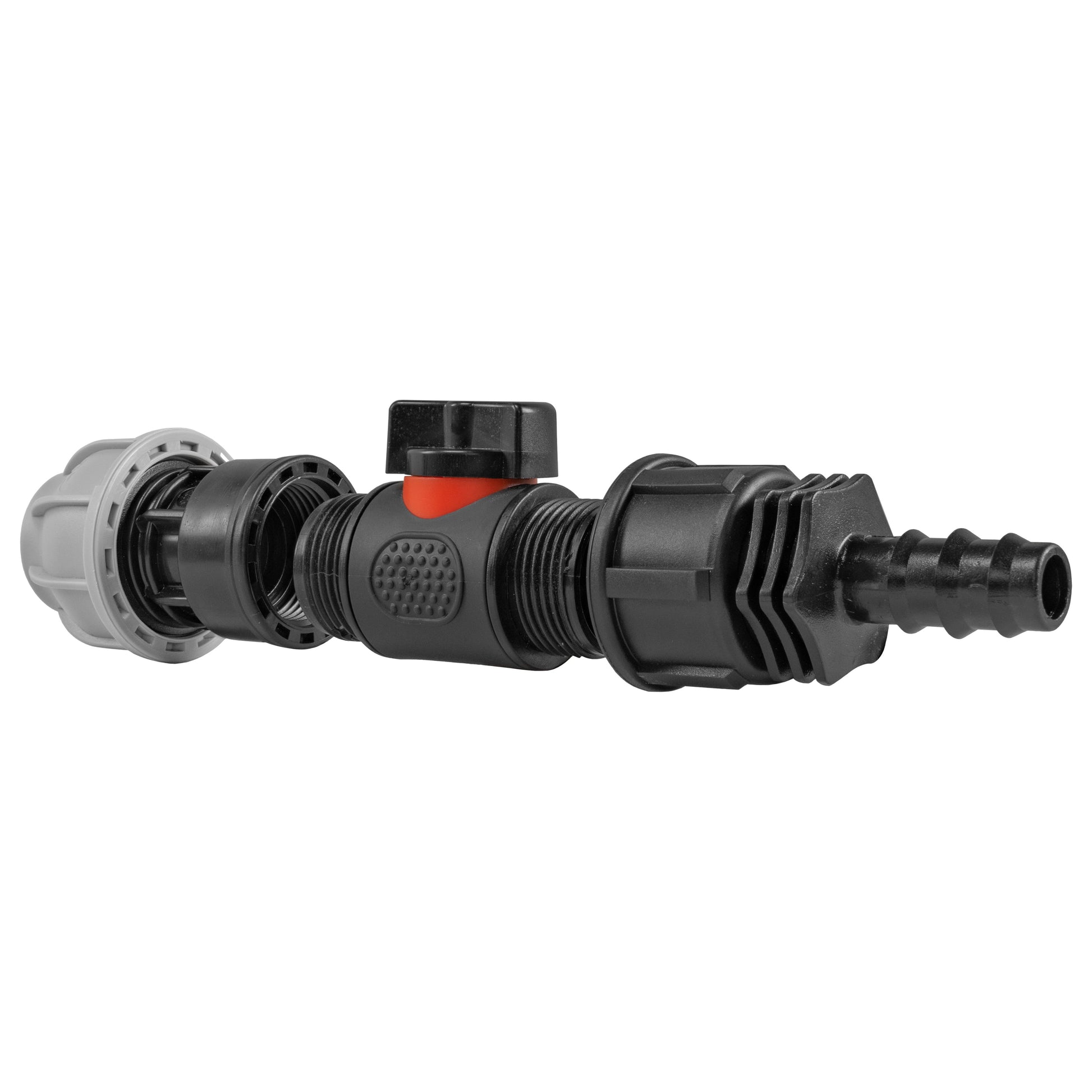 20mm MDPE Straight with In-Line BSPM Valve and 16mm Barbed Straight - Best4Trade-Retail Garden watering