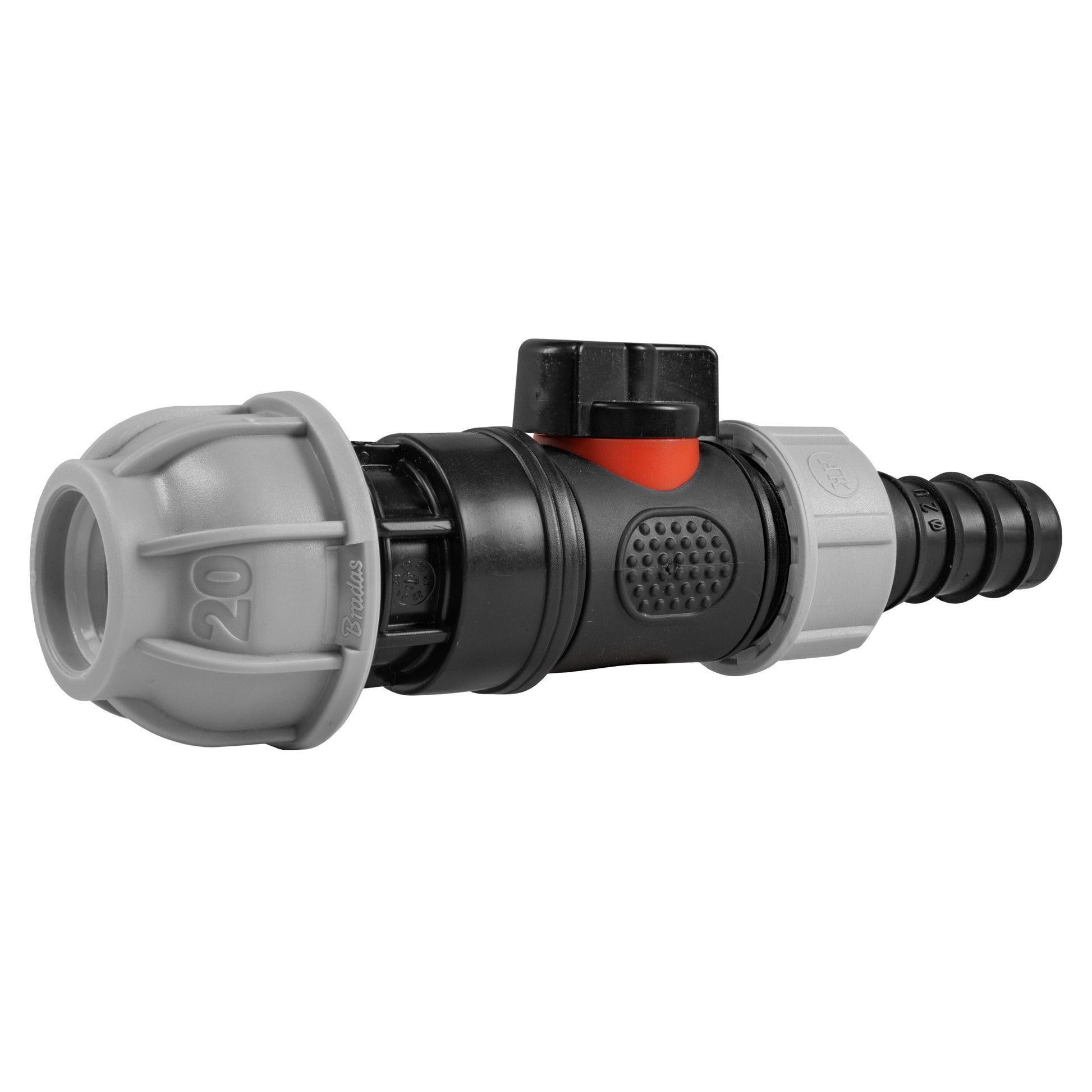 20mm MDPE Straight with In-Line BSPM Valve and 20mm Barbed Straight - Best4Trade-Retail Garden watering
