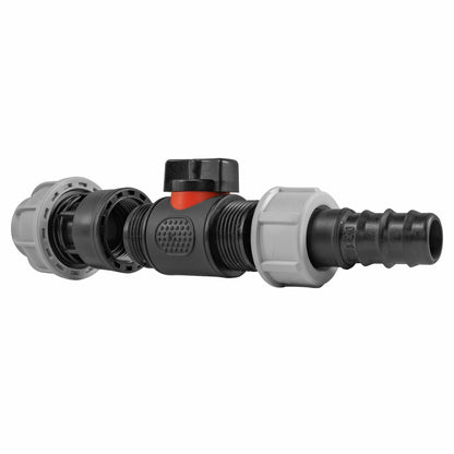 20mm MDPE Straight with In-Line BSPM Valve and 20mm Barbed Straight - Best4Trade-Retail Garden watering