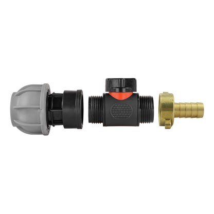 20mm MDPE Straight with In-Line BSPM Valve and 13mm Brass Barb - Best4Trade-Retail Garden watering
