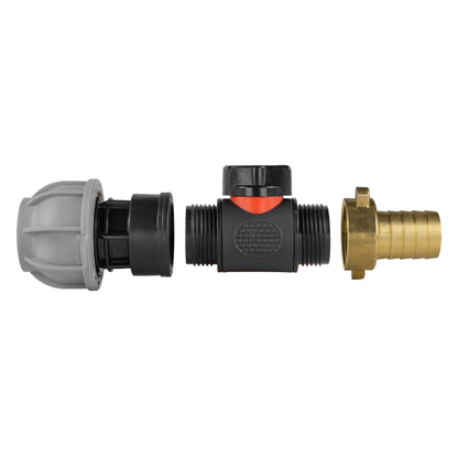 20mm MDPE Straight with In-Line BSPM Valve and 19mm Brass Barb - Best4Trade-Retail Garden watering