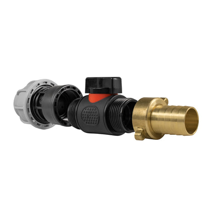 20mm MDPE Straight with In-Line BSPM Valve and 19mm Brass Barb - Best4Trade-Retail Garden watering