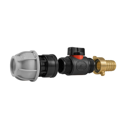 20mm MDPE Straight with In-Line BSPM Valve and 19mm Brass Barb - Best4Trade-Retail Garden watering