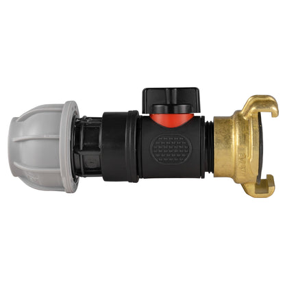 20mm MDPE Straight with In-Line BSPM Valve and Geka Type Connector - Best4Trade-Retail Garden watering