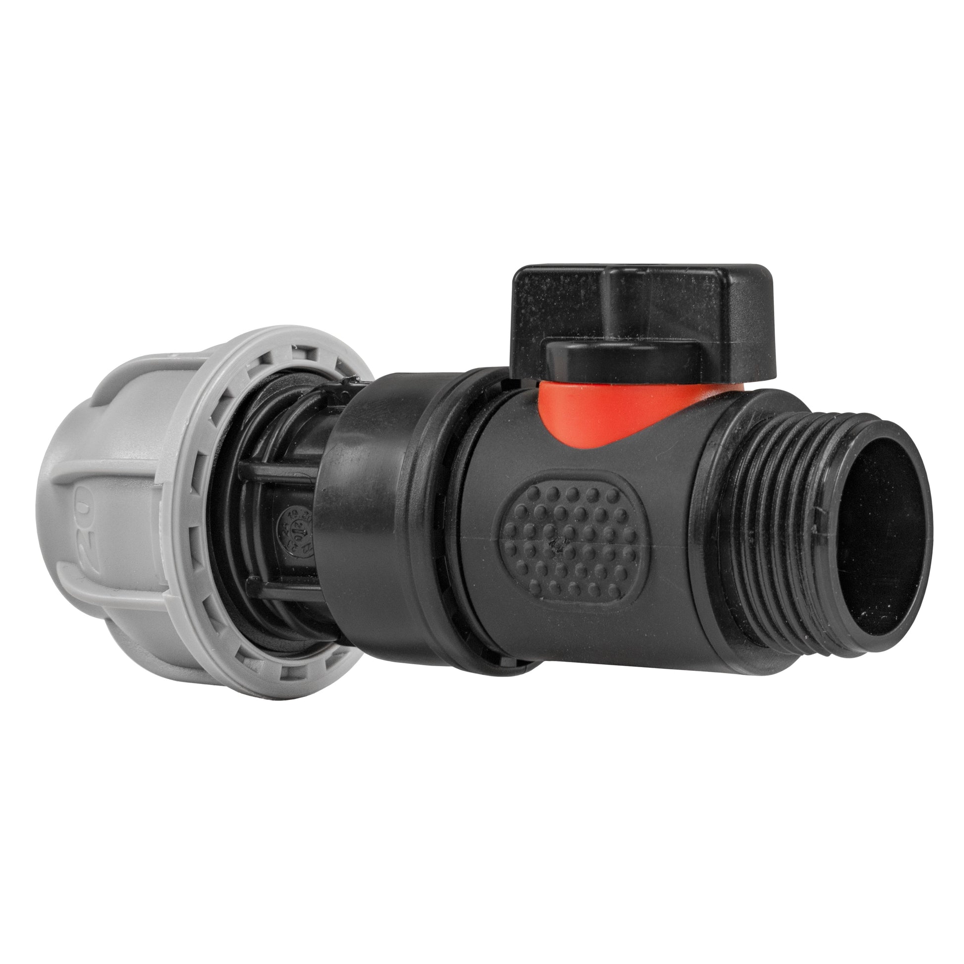 20mm MDPE Straight with In-Line BSPM Threaded Valve - Best4Trade-Retail Garden watering