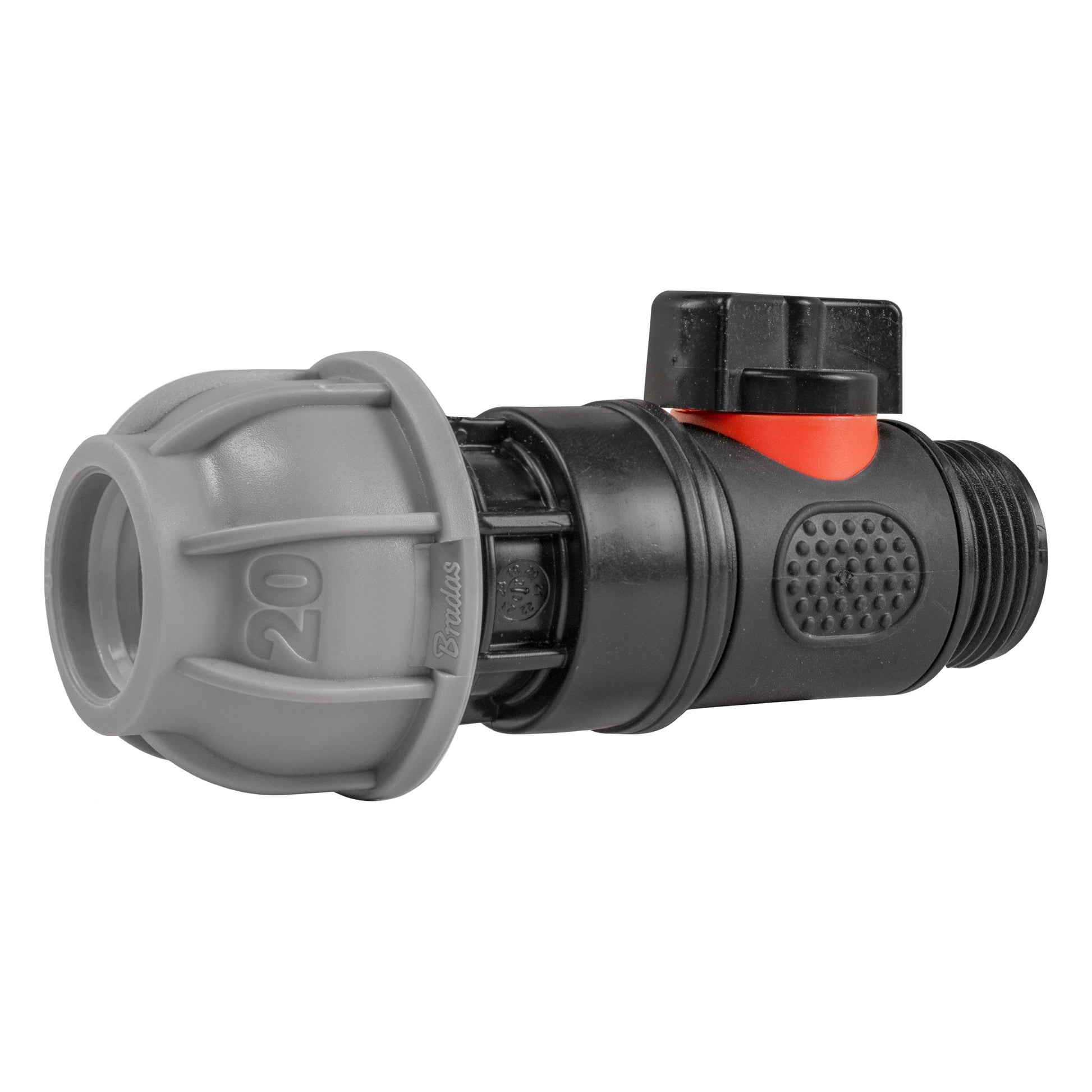 20mm MDPE Straight with In-Line BSPM Threaded Valve - Best4Trade-Retail Garden watering